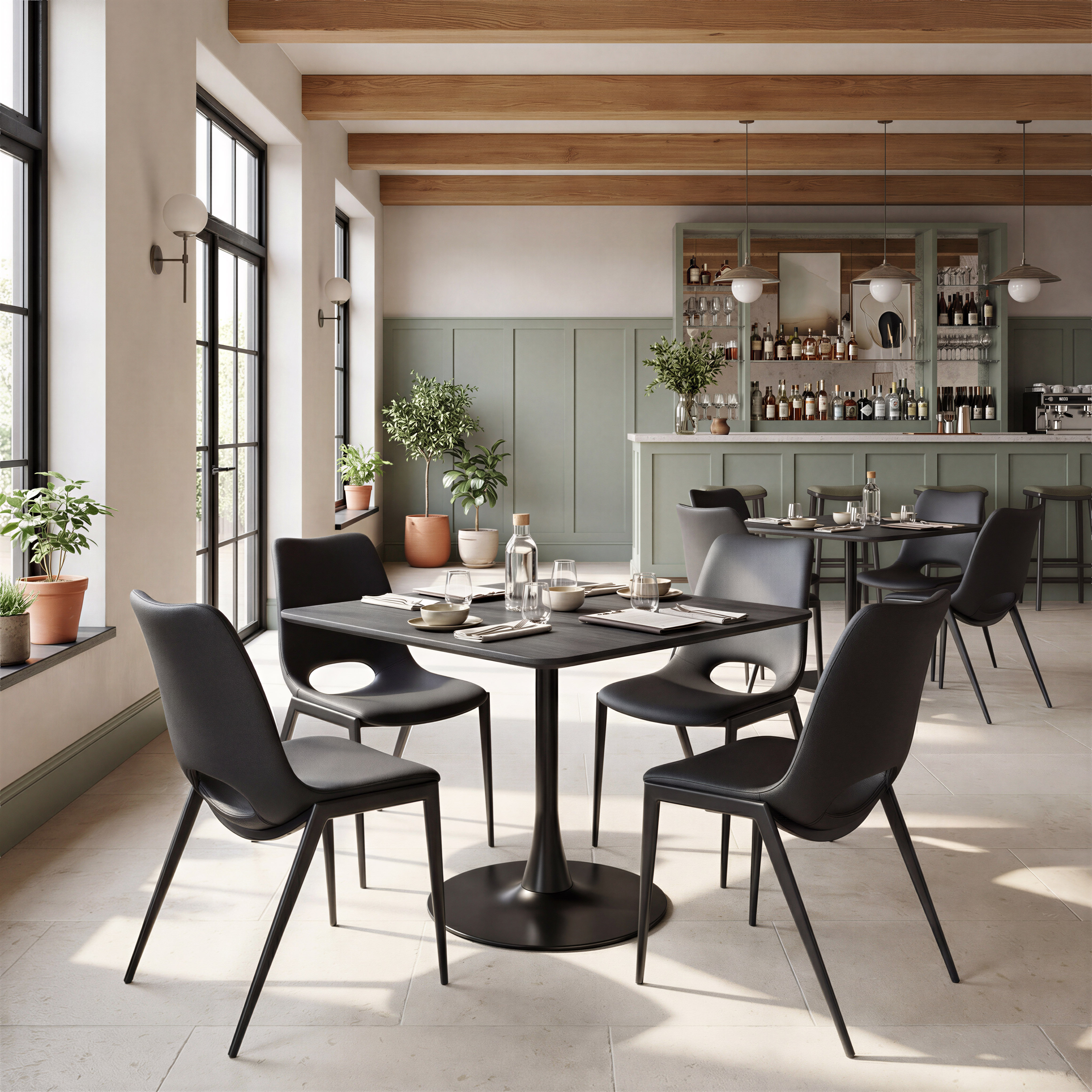 Desi Armless Dining Chair (Set of 2) Black product image