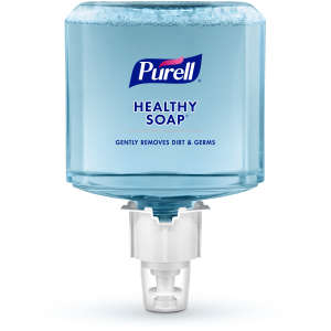 GOJO, PURELL® HEALTHY SOAP™, Clean & Fresh Scent Handwash Lotion Soap, PURELL® ES4 Push-Style Soap Dispenser 1200 mL Cartridge