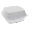 PCPYTH100800000, Pactiv Corp, Foam Hinged Lid Container, Single Tab Lock, 6.38 x 6.38 x 3, White