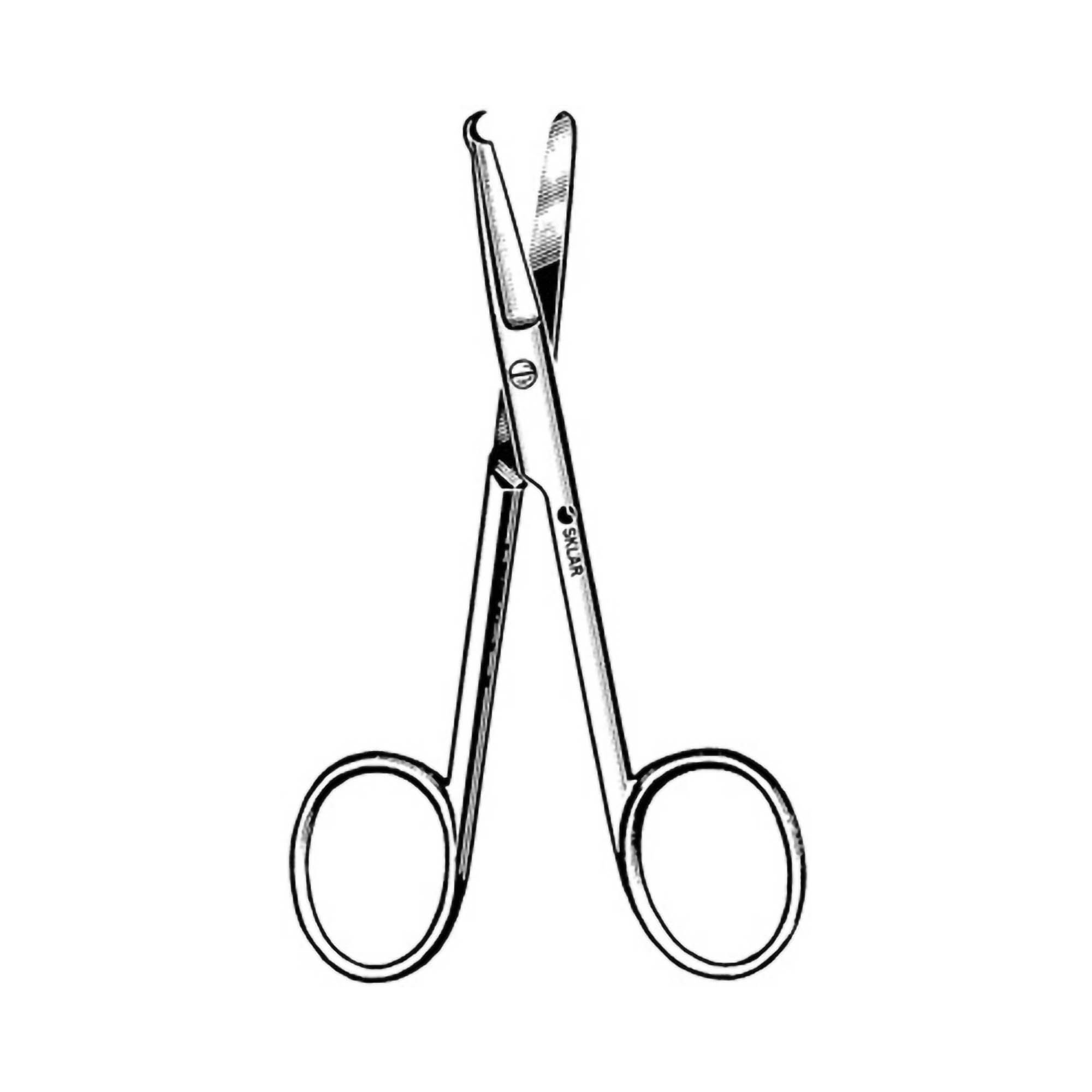 Stitch Scissors Sklar® Spencer 3-1/2 Inch Length OR / Surgical Grade German Stainless Steel NonSterile Finger Ring Handle Straight Blunt Tip / Blunt Tip