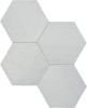 Gemstone Light Gray 6×7 Hexagon Field Tile Glossy