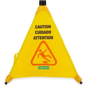 Carlisle, Pop-Up Caution, Wet Floor Cone, Yellow, 20"