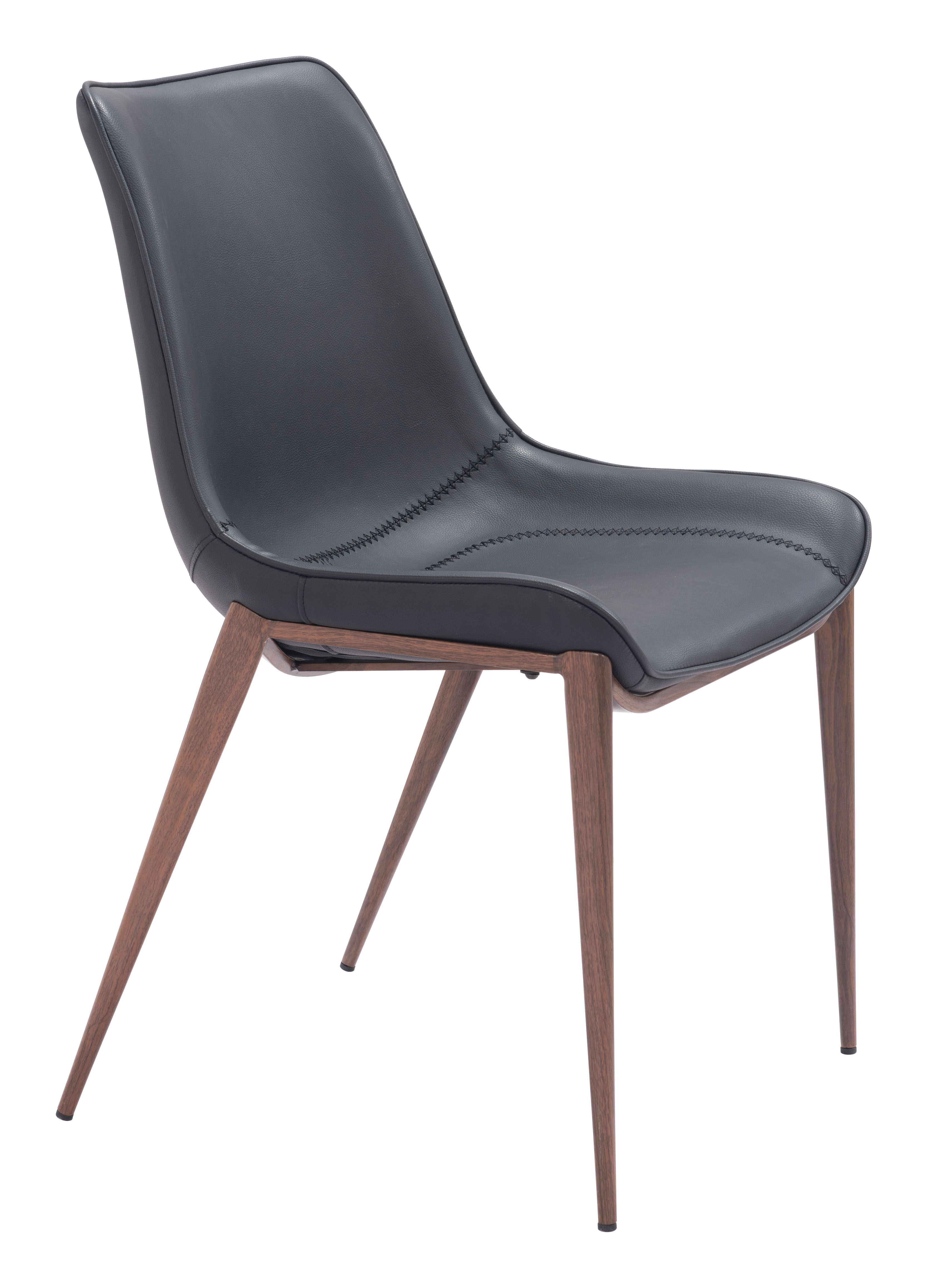 Magnus Dining Chair (Set of 2) Black & Walnut product image
