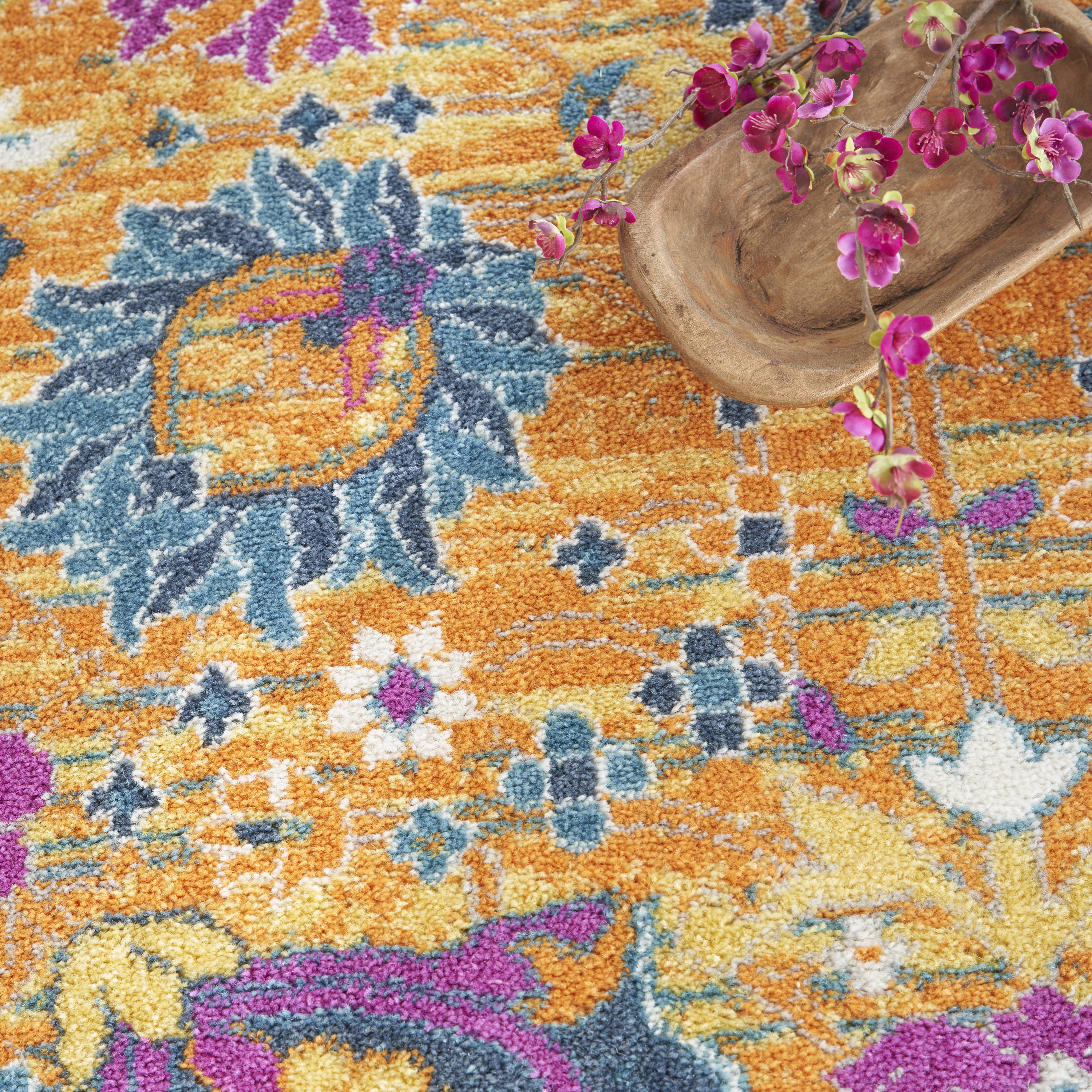 Nourison Passion 8' x Round Sunburst Bohemian Indoor Rug