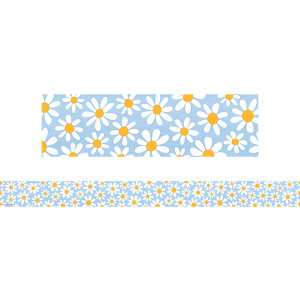 Daisies Straight Border Trim, 35 Feet