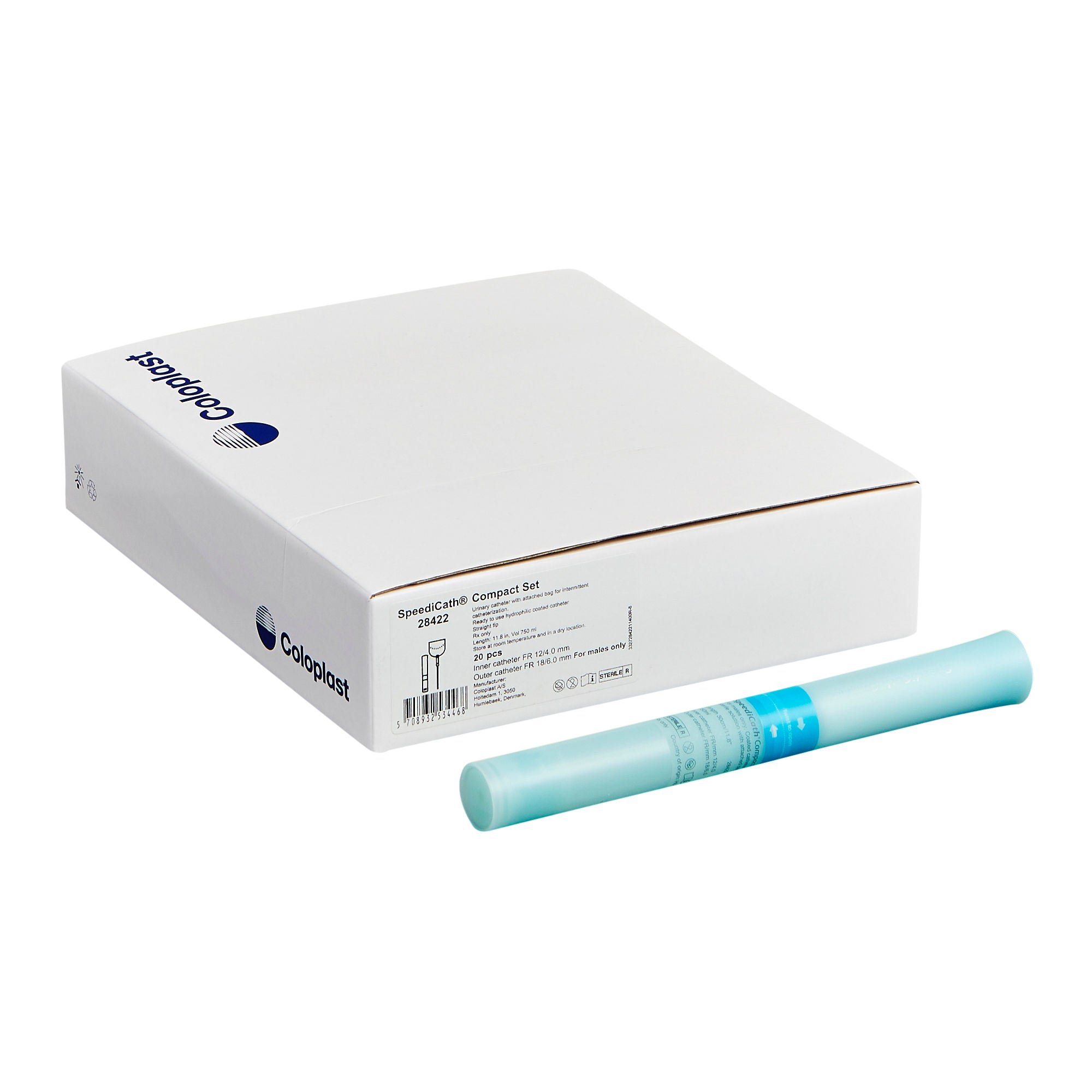 SpeediCath® Compact Male Urethral Catheter Set, 12 Fr
