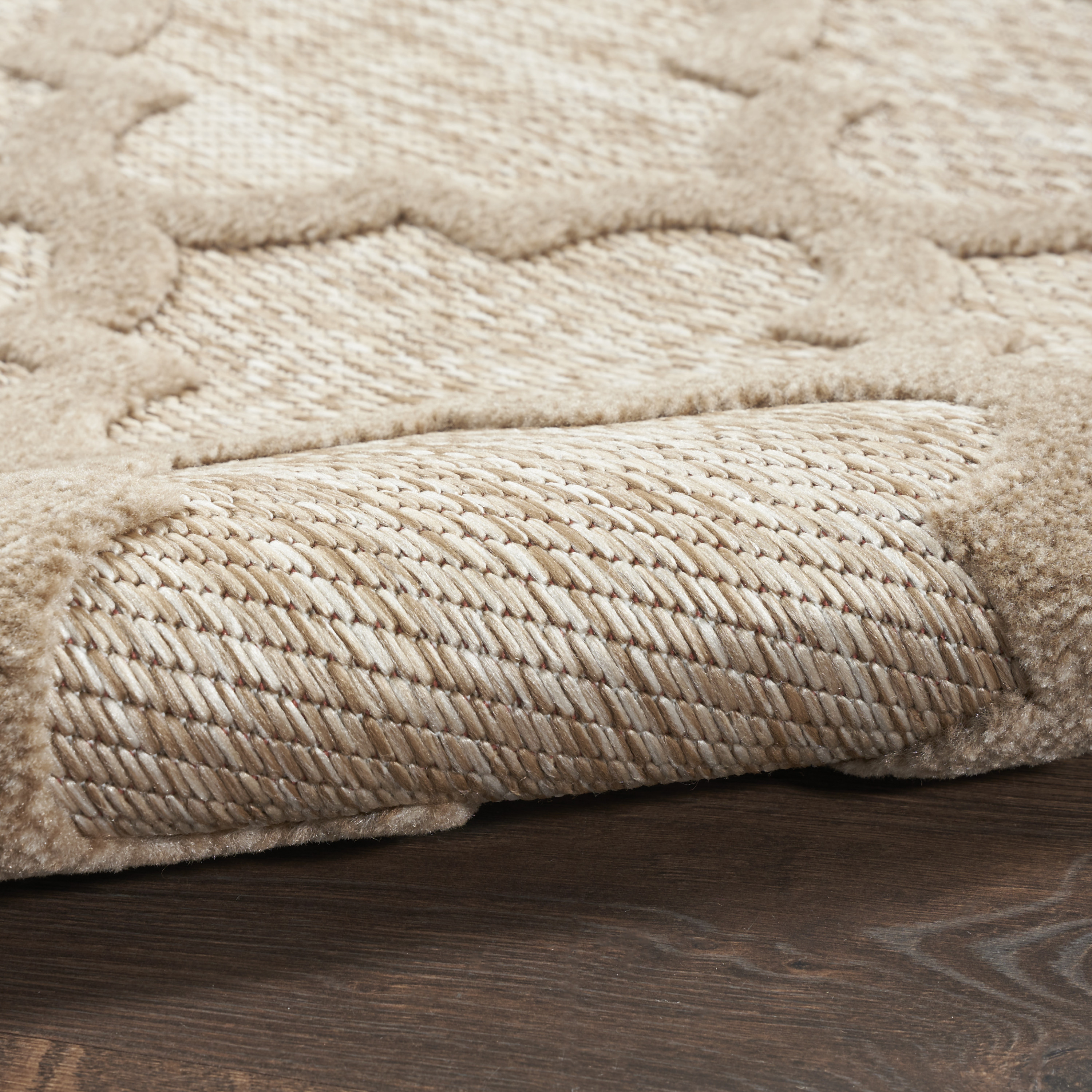 Nourison Easy Care 4' x 6' Natural Beige Modern Rug