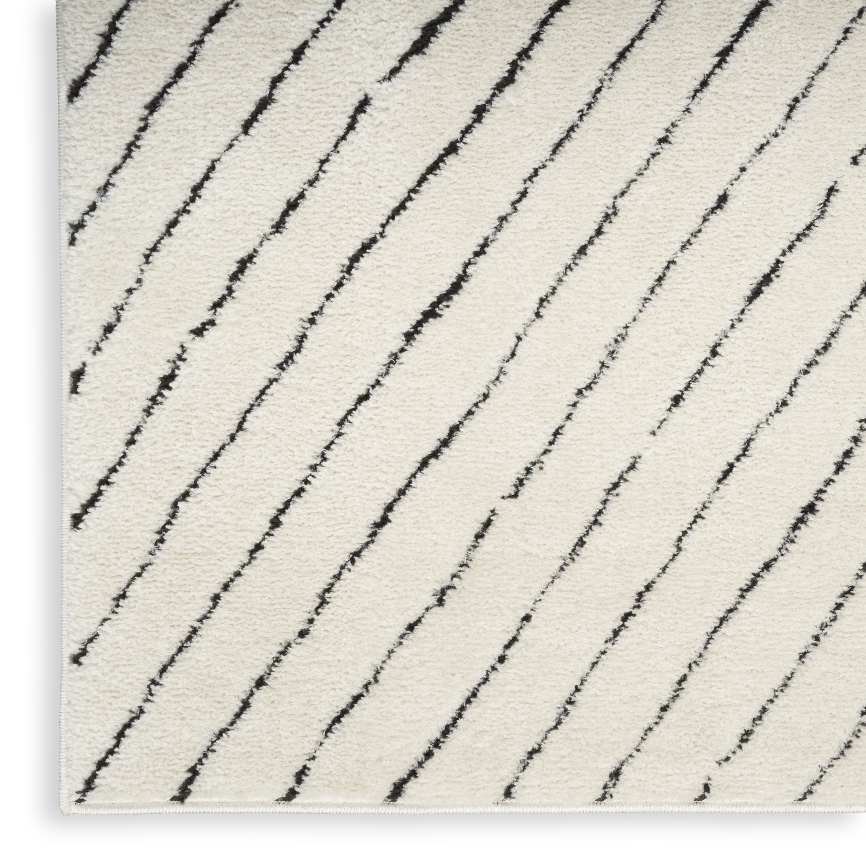 Nourison Modern Comfort 9' x 12' Ivory Black Scandinavian Indoor Rug