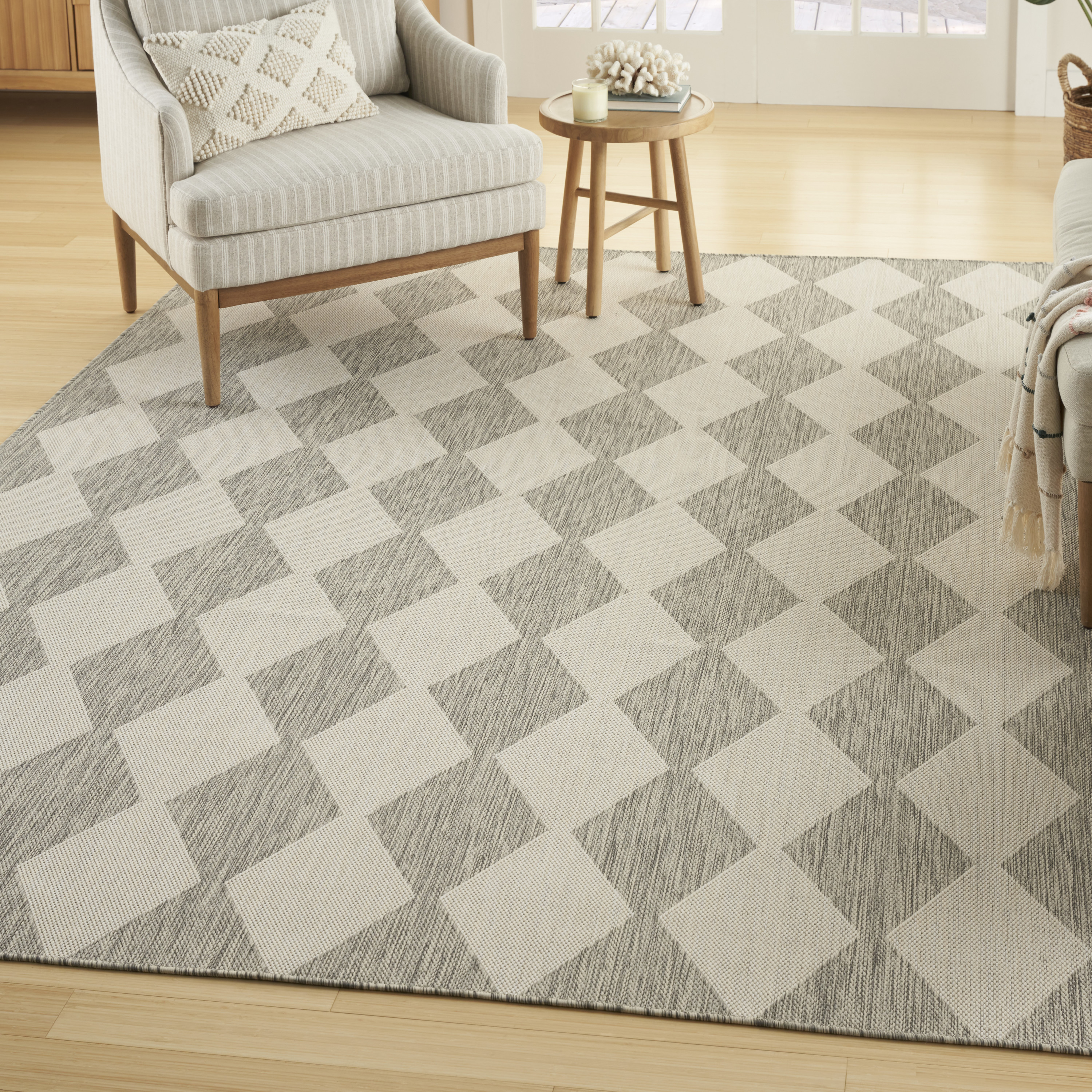 Nourison Positano 8' x 10' Light Grey Modern Rug