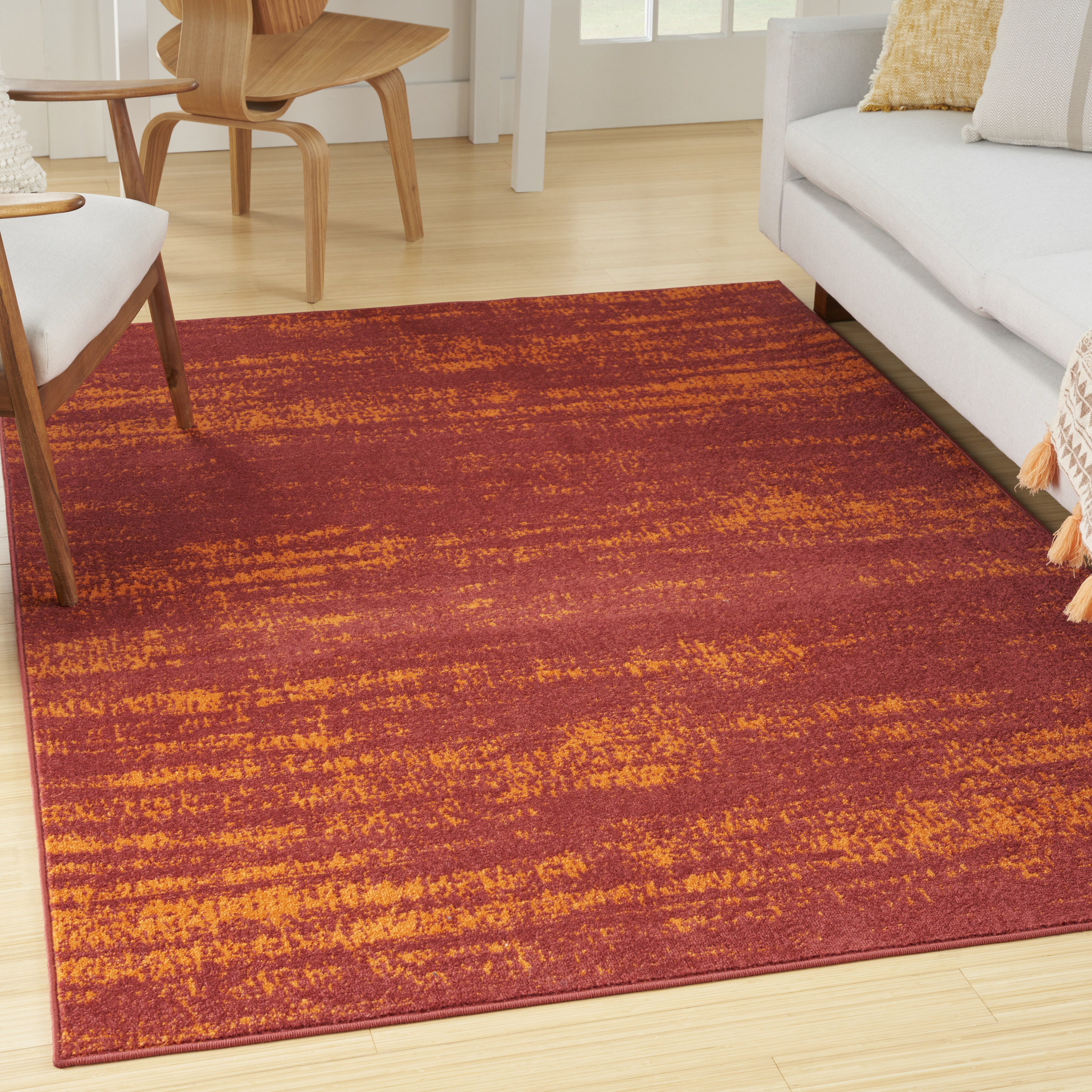 Nourison Nourison Essentials 6' x 9' Red Modern Rug