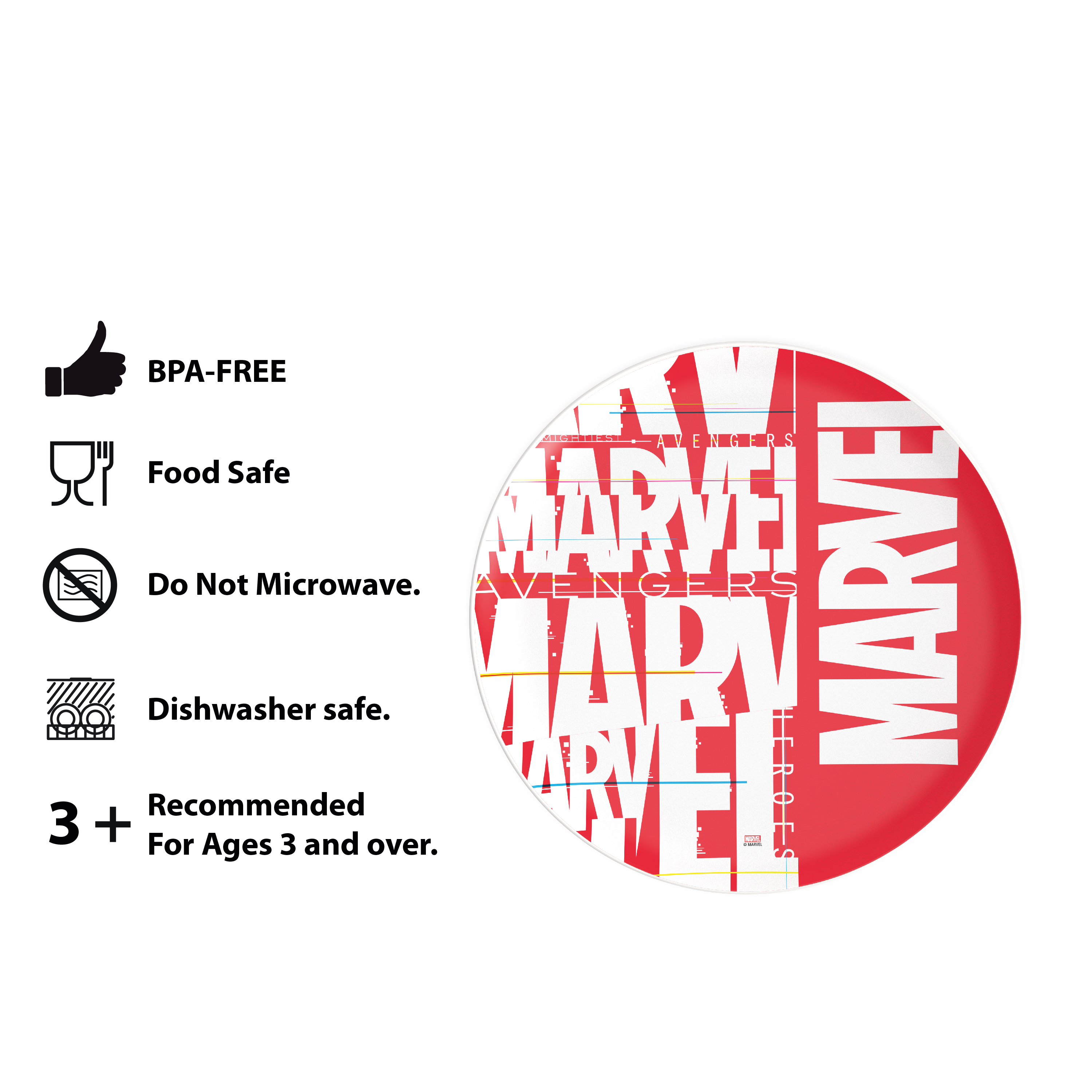 Marvel Comics Dinnerware Set, Black Widow, 2-piece set slideshow image 9 Marvel Comics Dinnerware Set, Black Widow, 2-piece set slideshow image 9