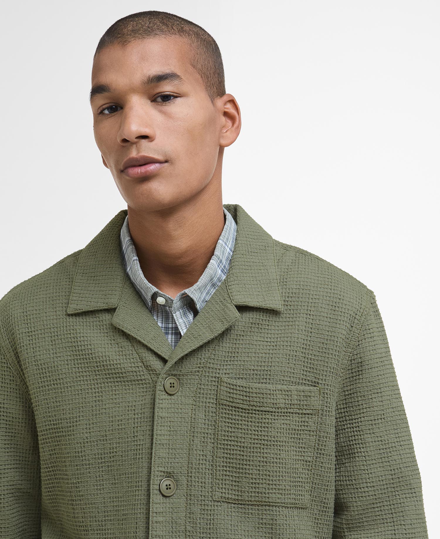 Overshirt Sandwood a nido d’ape image number 3