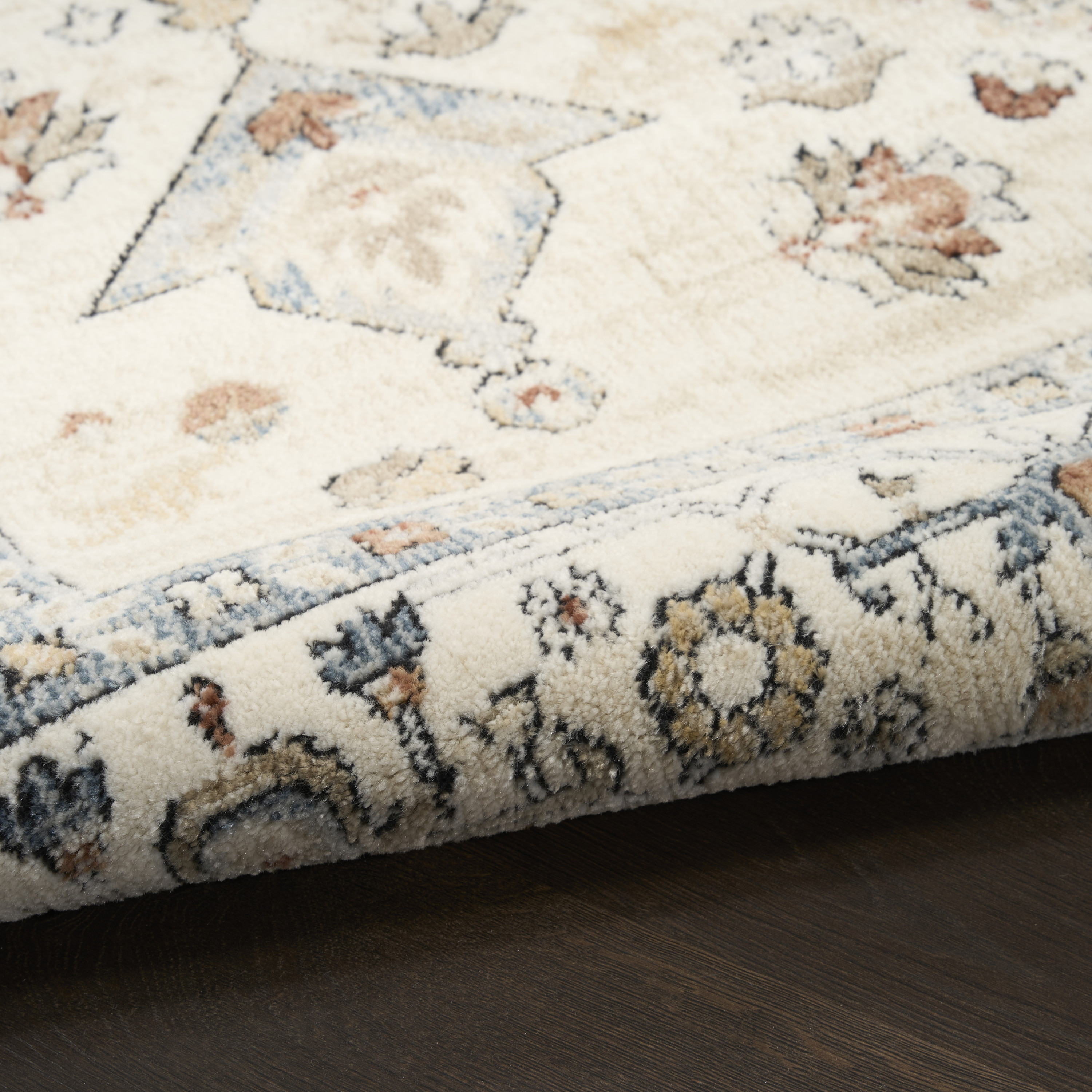Nourison Pardis 5'3" x 7' Blue Taupe Vintage Indoor Rug
