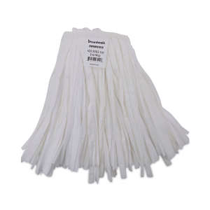 Boardwalk, Nonwoven Polyester/Rayon Cut-End Wet Mop Head with 1" Headband, #20, White
