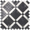 Marvel Pro – Wall Noir Mix 12×12 Diagonal Mosaic Shiny