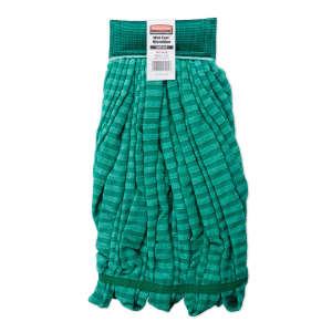 Rubbermaid Commercial, Web Foot®, Microfiber Looped-End Wet Mop Head with 5" Headband, 20 oz, Green
