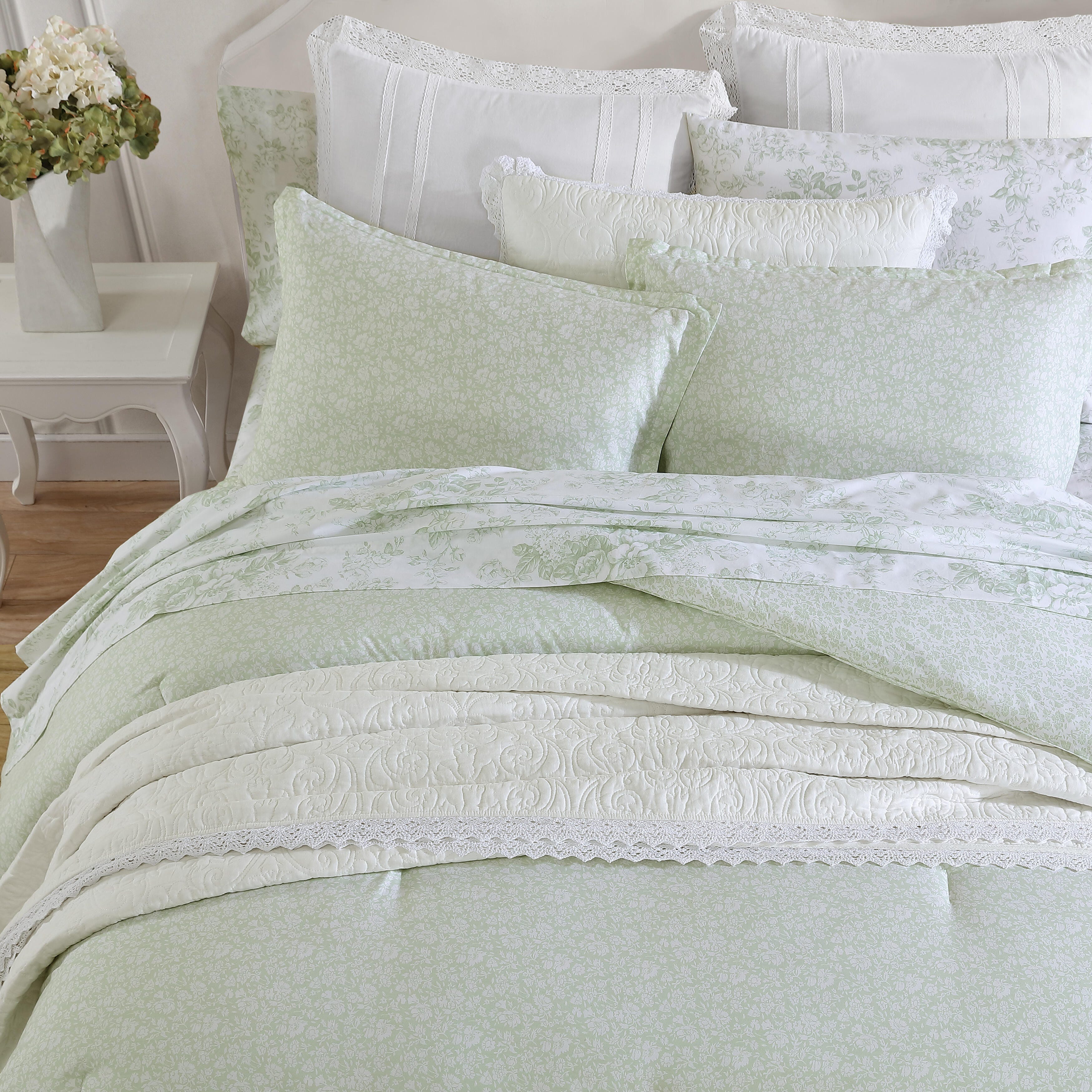 Juego de edredón Laura Ashley Hope retazos - (rosa/verde/azul) - Imagen 7 de 12