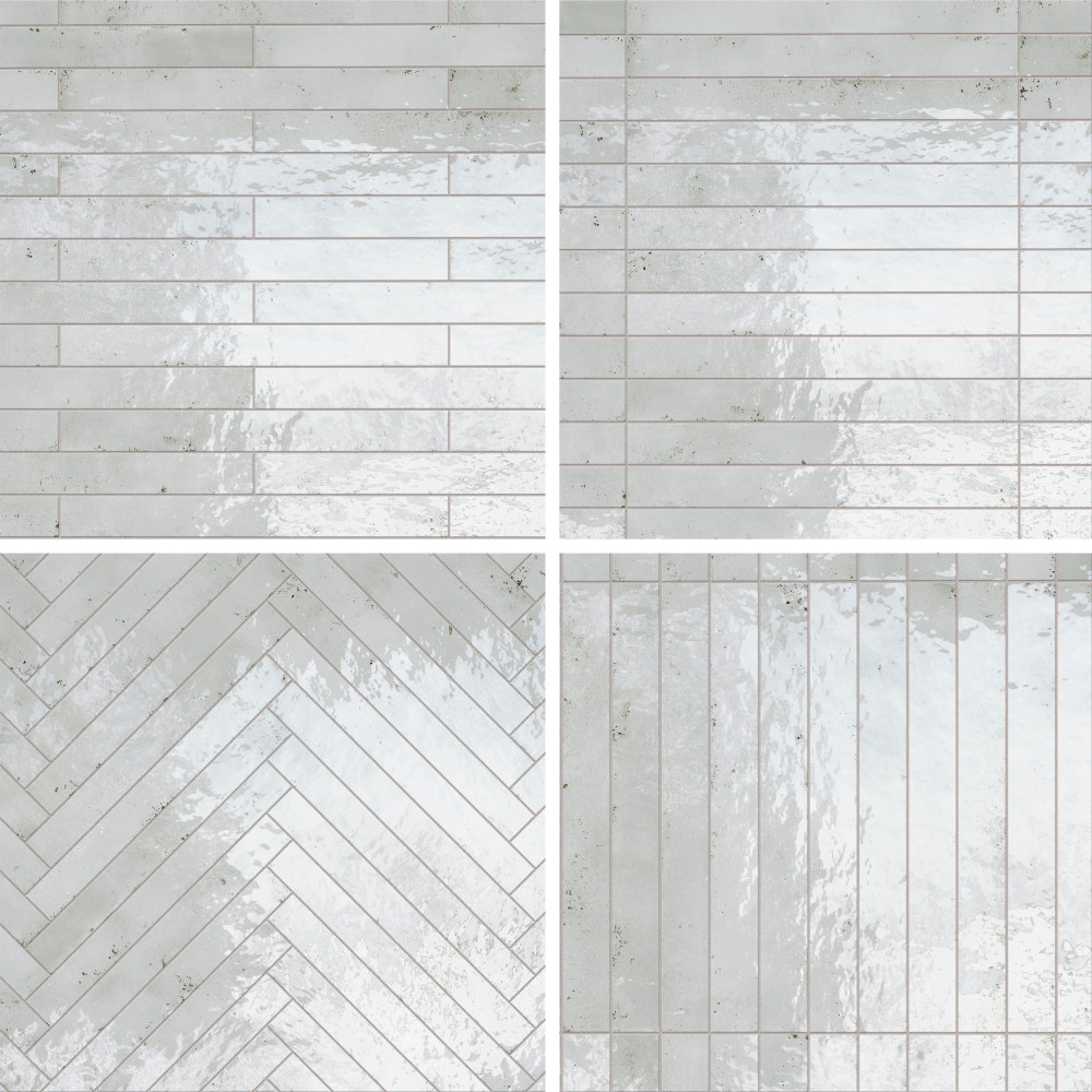 Scottsdale Light Grey 1-7/8 in. x 17-3/4 in. Porcelain Floor and Wall Tile
