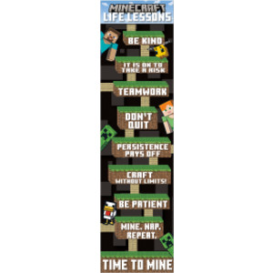 Minecraft Life Lessons Banner, 12" x 45"