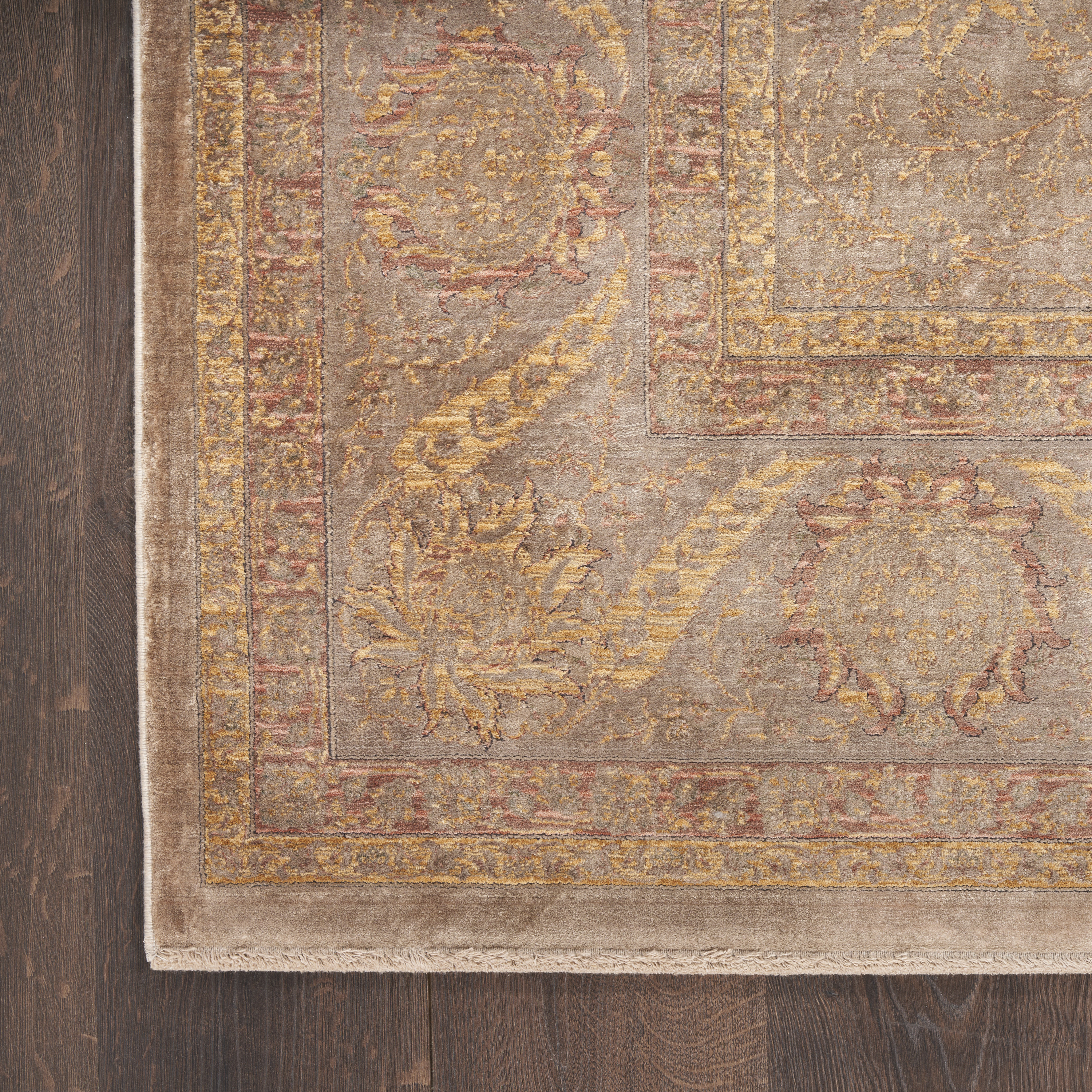 Nourison Luxurious 5'3" x 7'3" Taupe Vintage Indoor Rug