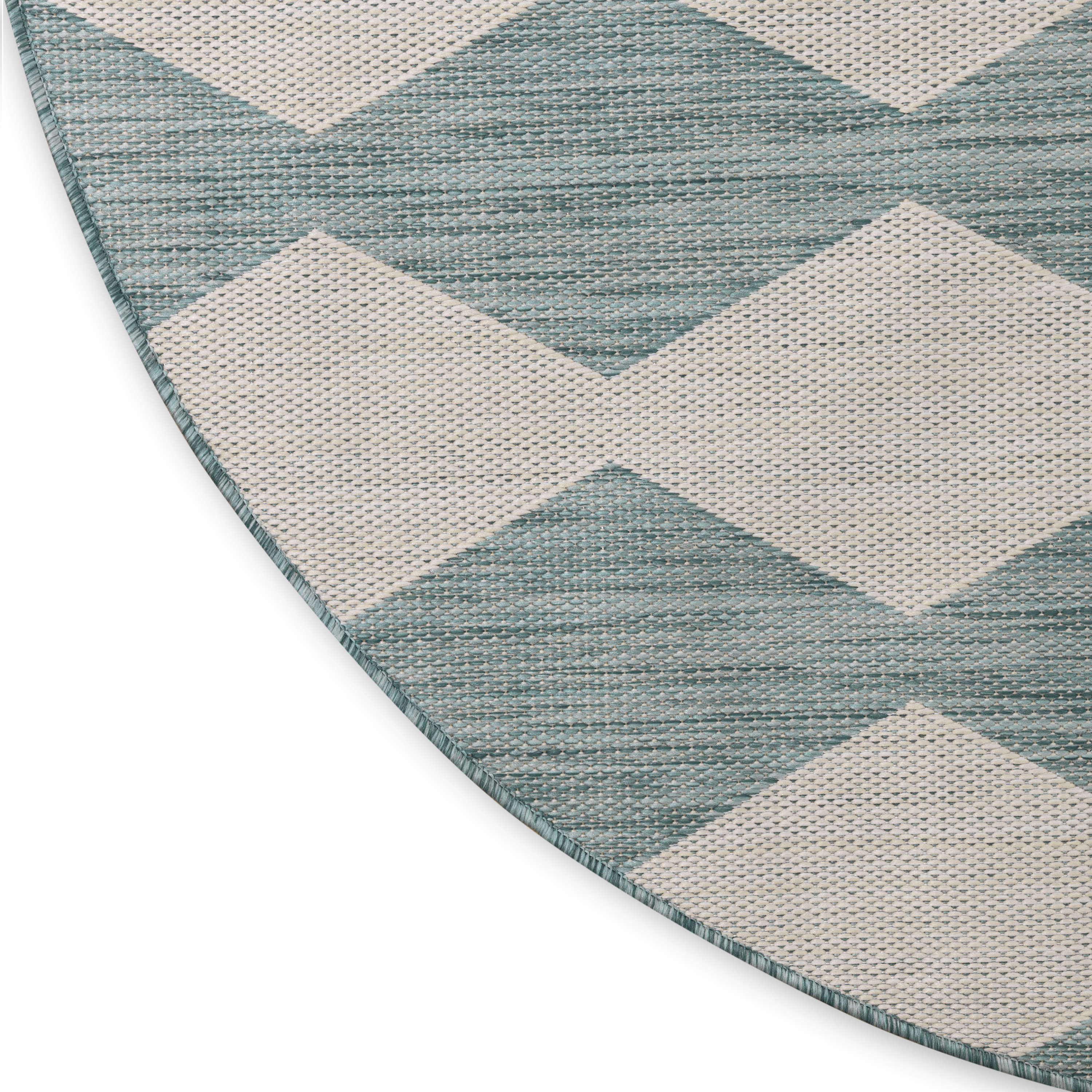 Nourison Positano 8' x Round Aqua Modern Rug