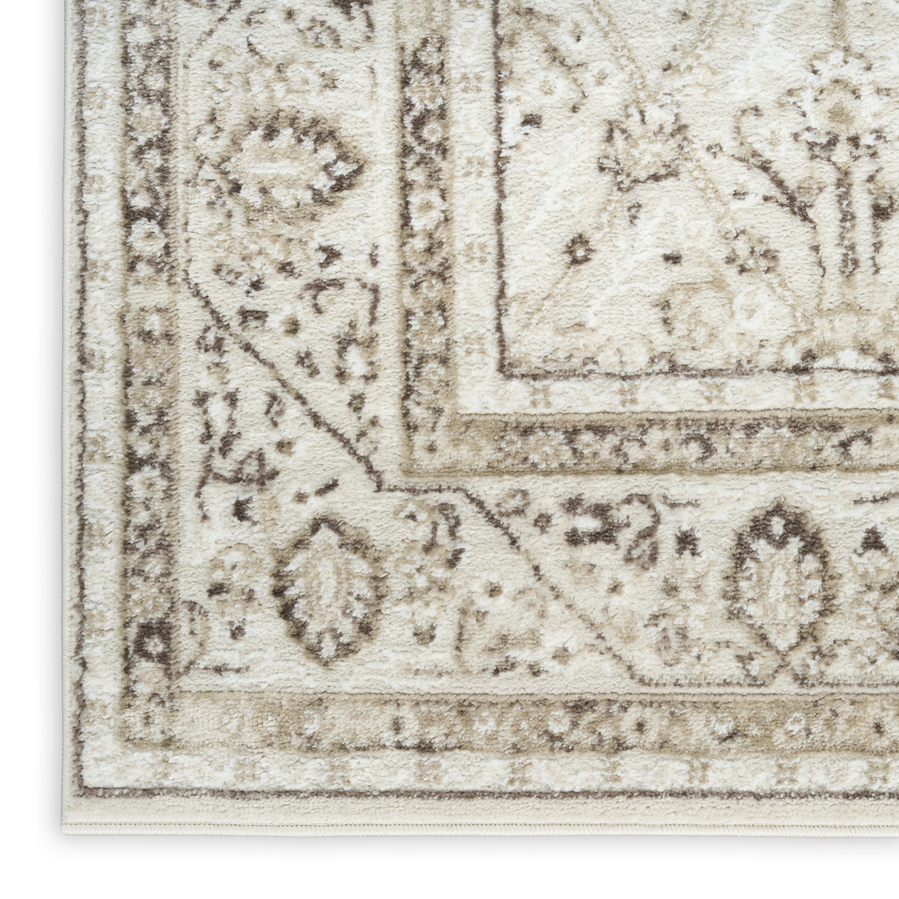 Nourison Dekor 4' x 6' Ivory Brown Vintage Indoor Rug