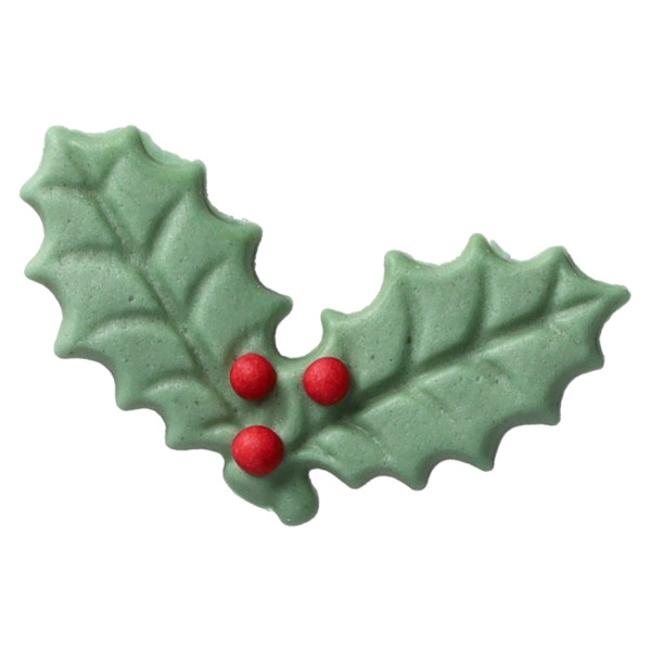 Holly Leaves & Berries Shapes Made Simply™ SugarStyle® Edible Decorations
