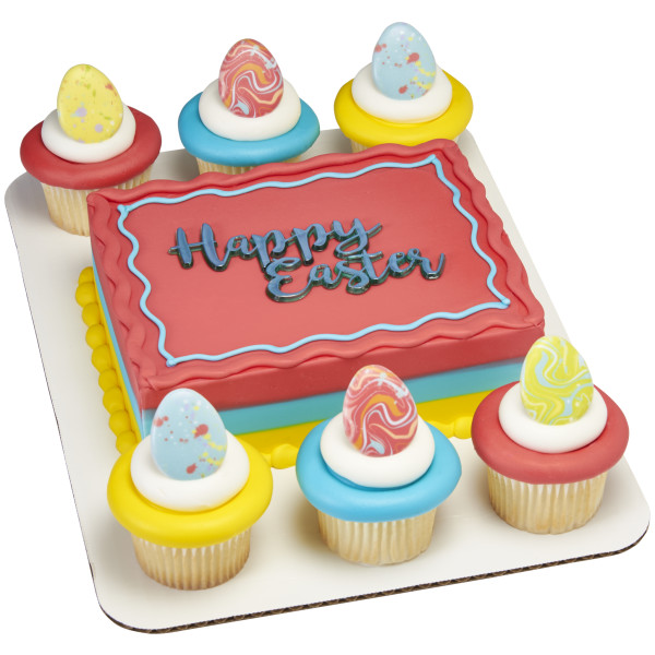 Painted Eggs Cupcake Rings