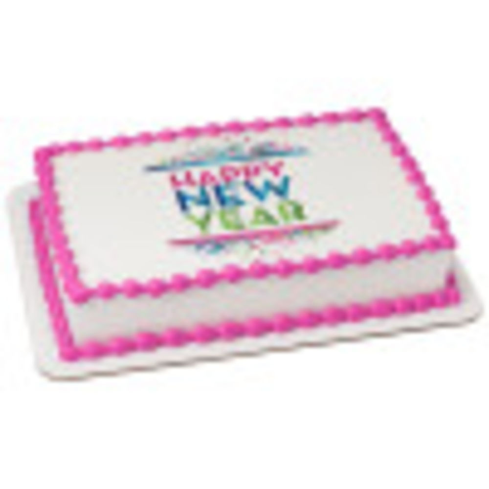Image Cake New Year's Confetti