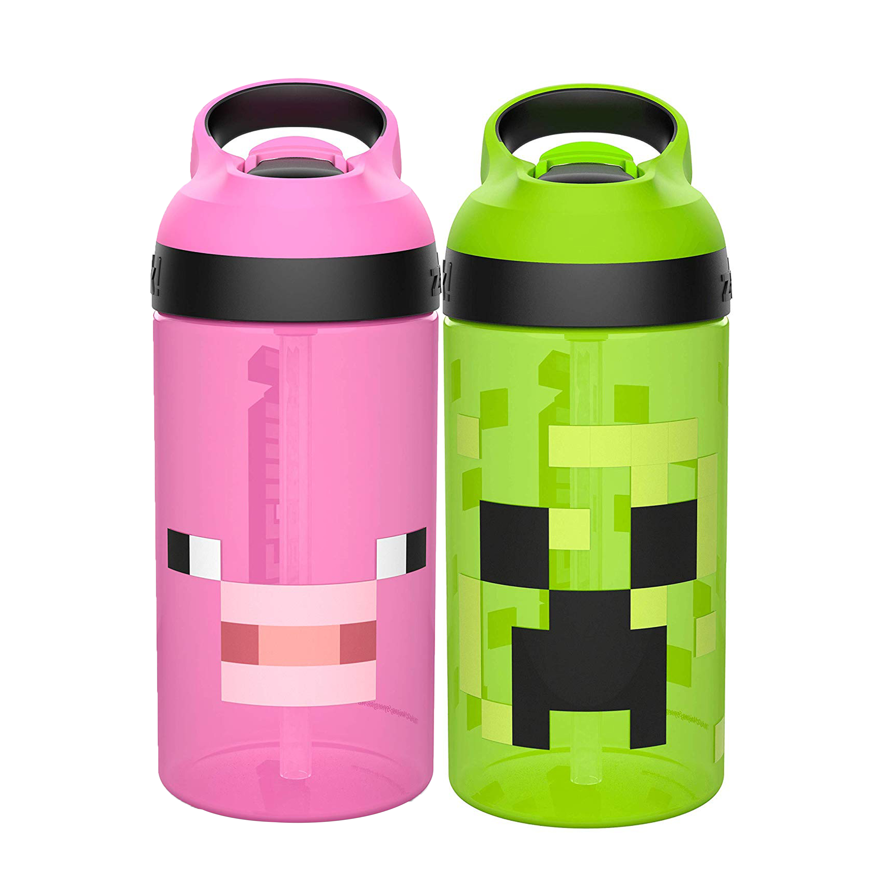 Minecraft 16 ounce Water Bottle, Creeper & Pig, 2-piece set slideshow image 8 Minecraft 16 ounce Water Bottle, Creeper & Pig, 2-piece set slideshow image 8