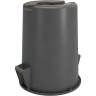 Carlisle, Bronco, Waste Container, 55 gal, Plastic, Gray, Round, Receptacle
