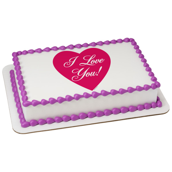 I Love You Valentine PhotoCake® Edible Image®
