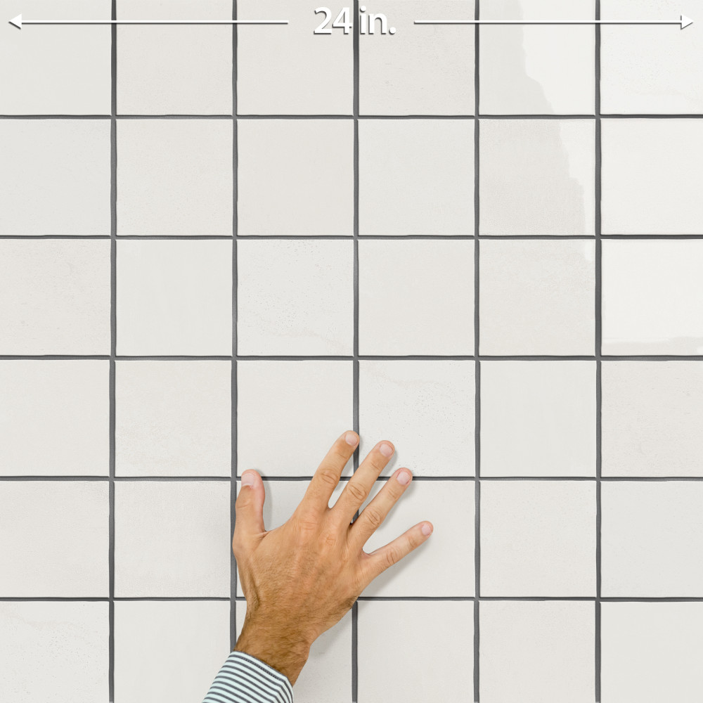 Menorca White 4 in. x 4 in. Ceramic Wall Tile