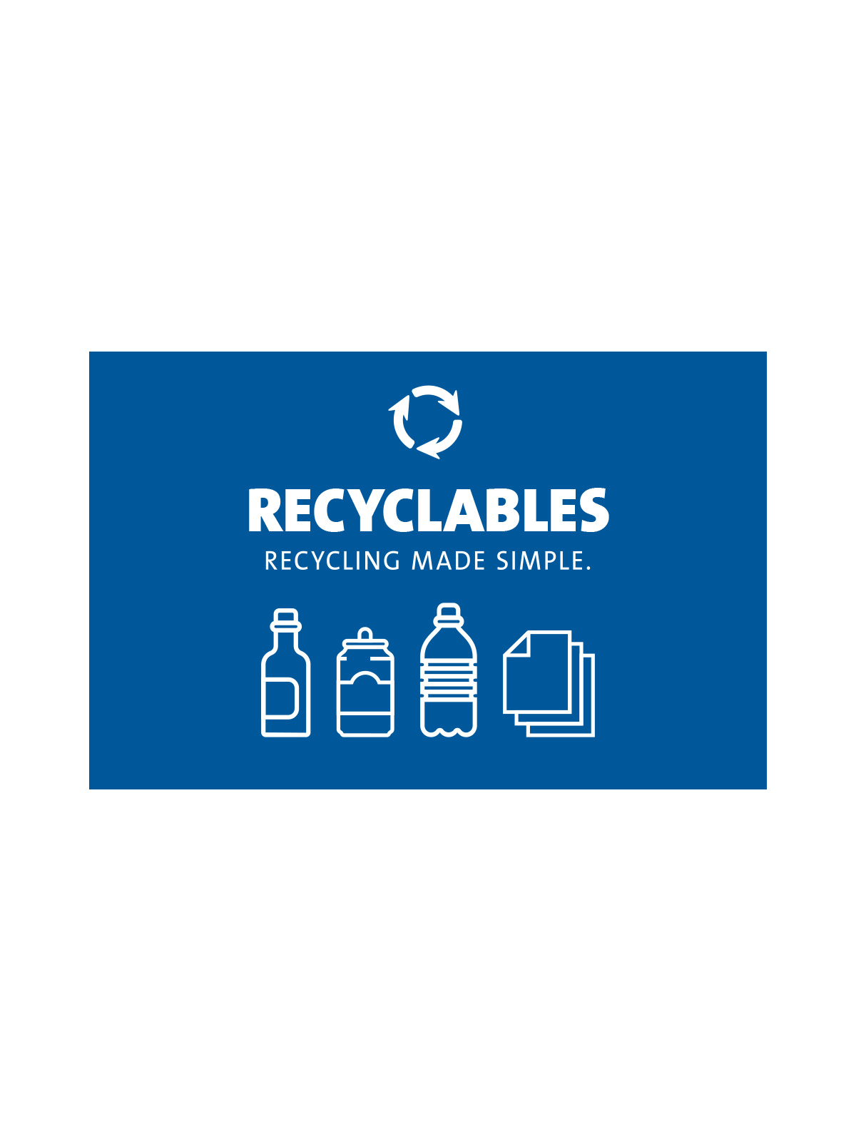 EVOLVE – Sign – Recyclables – Blue-White