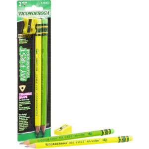 My First® Tri-Write™ Wood-Cased Pencils, Neon Assorted, 2 Count