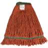 Hillyard, High Performance Blend Looped-End Wet Mop Head with 1.25" Headband, Medium, Orange