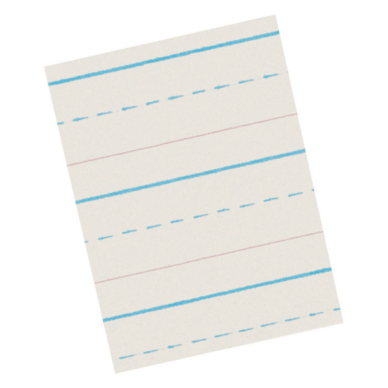 Newsprint Handwriting Paper, Skip-A-Line, Grade 1, 1/2" x 1/4" x 1/4" Ruled Long, 11" x 8-1/2", 500 Sheets