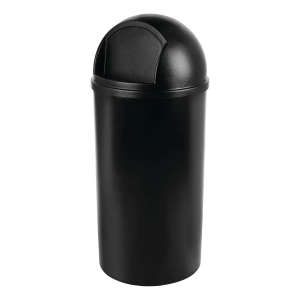 Rubbermaid Commercial, Marshal®, 25 gal, Resin, Black, Round, Receptacle