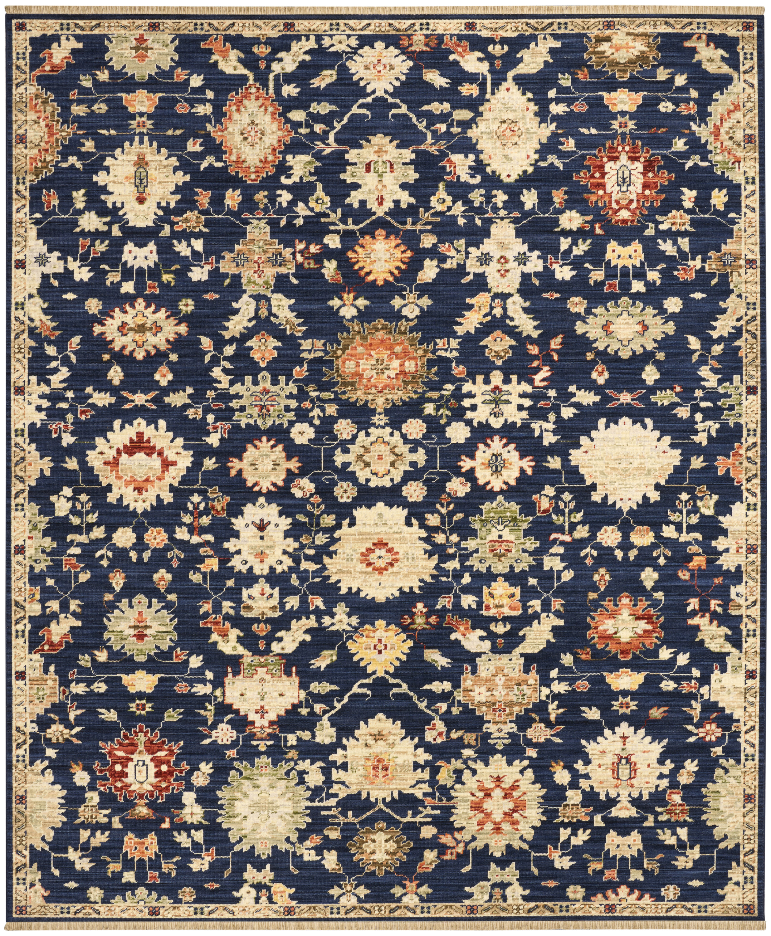 Nourison Antique Bloom 9' x 12' Navy Vintage Indoor Rug