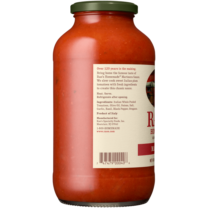 Marinara Sauce, 40 oz - Left Image