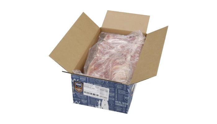 Wright® Brand Naturally Hickory Smoked Regular Sliced Bacon, Bulk, 30 Lbs, 14-18 Slices per Pound, Gas Flushed_image_4