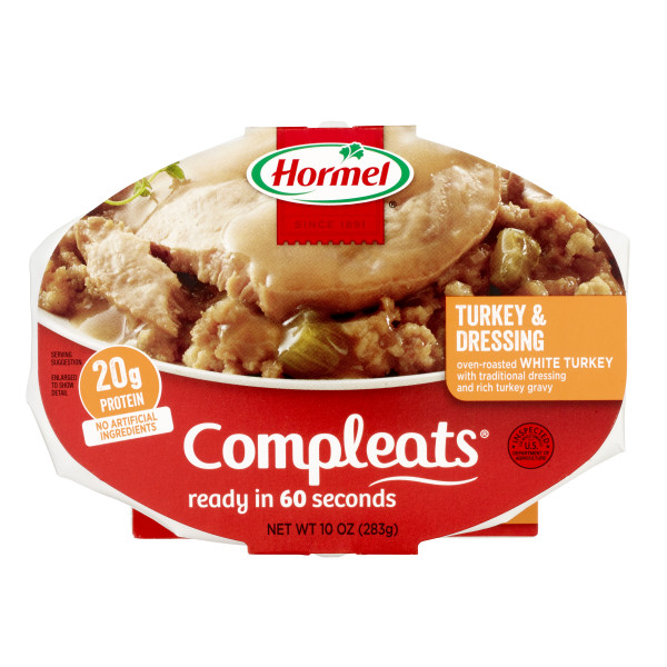 HORMEL(r) COMPLEATS(r) Turkey & Dressing, 6/10oz. . C1CB - Front Center Inner Pack (Hi Res)