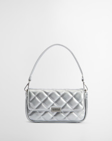 Soho Mini Quilted Crossbody Bag High Shine Silver