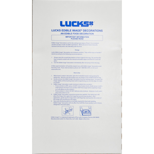 Lucks Print-Ons®, 1/4 Sheets Extended Edible Paper