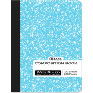Pastel Marble Composition Book, Wide Ruled, 100 Count