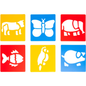 Animal Stencils, Plastic, 6 Count