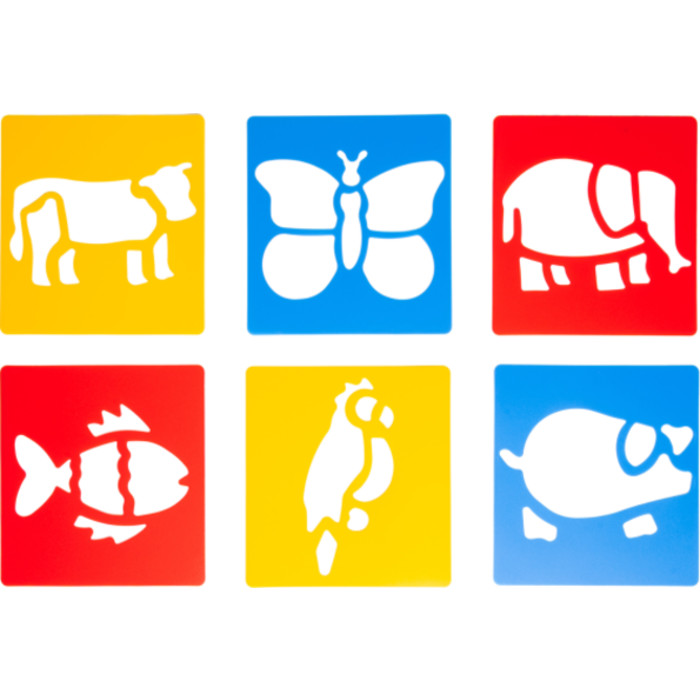 Animal Stencils, Plastic, 6 Count