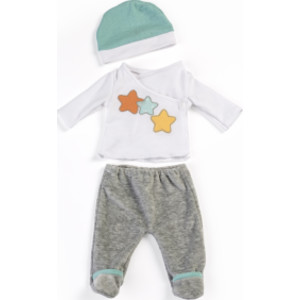 Gender Neutral Doll 2-Piece Pajama Set in Gray for 15" Dolls
