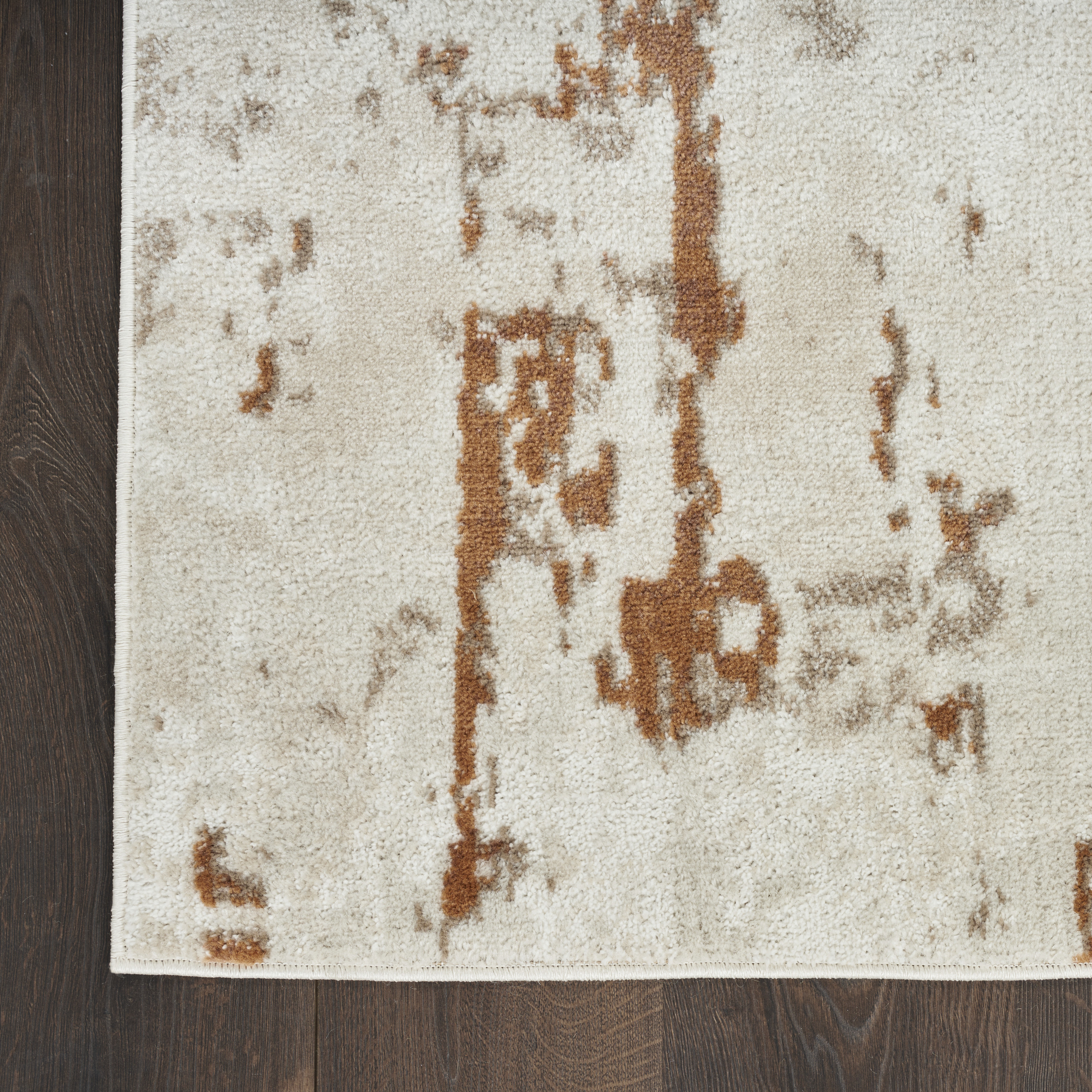 Nourison Quarry 6' x 9' Ivory Rust Modern Indoor Rug