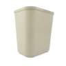 Rubbermaid Commercial, Fire Resistant, 7 gal, Resin, Beige, Rectangle, Receptacle